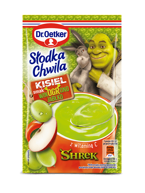 SHREK KISIEL SMAK WINOGRONO - JABŁKO